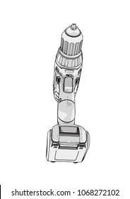 sketch screwdriver vector
