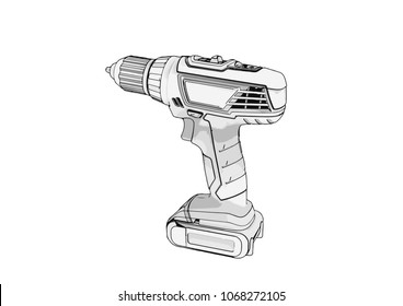 sketch screwdriver vector