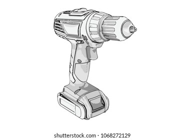 sketch screwdriver vector