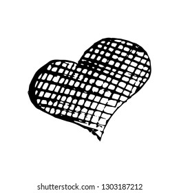 Sketch Scribble Heart. Hand drawn Pencil Scribble Hearts. Vector illustration