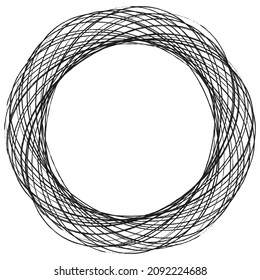 Sketch, scribble, sketchy grungy lines circles. Sketch hand drawn pen, pencil drawing circles