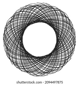 Sketch, scribble, sketchy grungy lines circles. Sketch hand drawn pen, pencil drawing circles