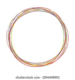 Sketch, scribble, sketchy grungy lines circles. Sketch hand drawn pen, pencil drawing circles