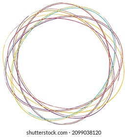 Sketch, scribble, sketchy grungy lines circles. Sketch hand drawn pen, pencil drawing circles
