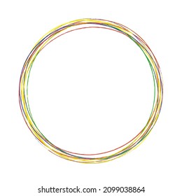 Sketch, scribble, sketchy grungy lines circles. Sketch hand drawn pen, pencil drawing circles