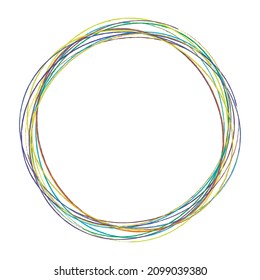 Sketch, scribble, sketchy grungy lines circles. Sketch hand drawn pen, pencil drawing circles