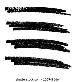 Sketch Scribble Smear. Black ink brush stroke and pencil drawing; great design for any purposes. Vector illustration.