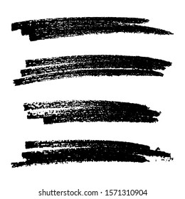 Sketch Scribble Smear. Black ink brush stroke and pencil drawing; great design for any purposes. Vector illustration.