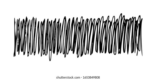 Sketch scribble smear. Black pencil drawing in the shape of a rectangle on white background. Great design for any purposes. Vector illustration.