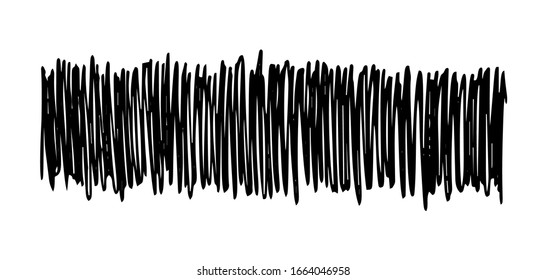 Sketch scribble smear. Black pencil drawing in the shape of a rectangle on white background. Great design for any purposes. Vector illustration.