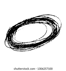 Sketch Scribble Smear Ellipse Shape. Hand drawn Pencil Scribble. Vector illustration.