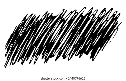 Sketch Scribble Smear. Hand drawn Pencil Scribble Stains. Distressed Grunge Paint Roller. Vector illustration.