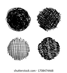 Sketch Scribble Smear Set Four Black Stock Vector (Royalty Free ...