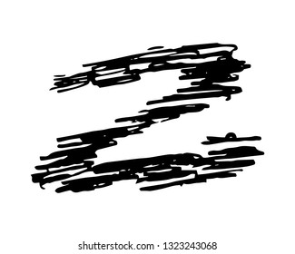 Sketch Scribble Smear Zigzag. Hand drawn Pencil Scribble. Vector illustration.