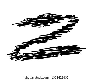 Sketch Scribble Smear Zigzag. Hand drawn Pencil Scribble. Vector illustration.