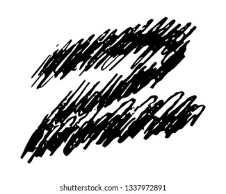 Sketch Scribble Smear Zigzag. Hand drawn Pencil Scribble. Vector illustration.