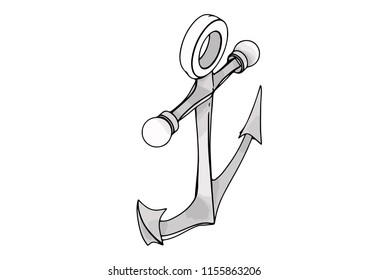 sketch of sea anchor vector
