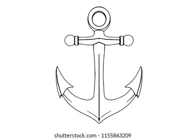 sketch of sea anchor vector