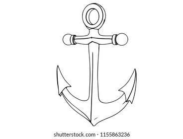 sketch of sea anchor vector