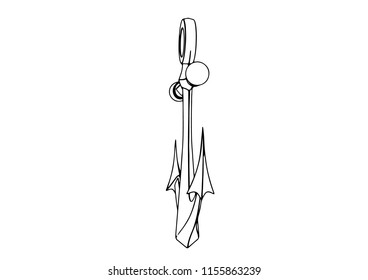 sketch of sea anchor vector
