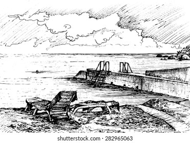 Sketch sea landscape