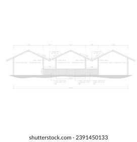 sketch of a section of a fire department garage with steel materials