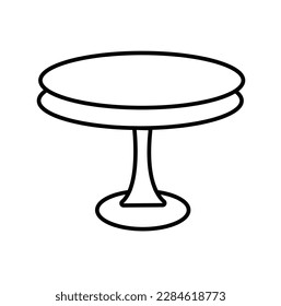 Sketch set isolated furniture. Different tables. Linear black tables on a white background. Vector illustration.Sketch the room. Office chair, desk, various objects on the table. Sketch workspace.