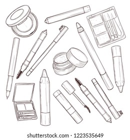 Sketch set of makeup products