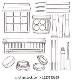 Sketch set of makeup products