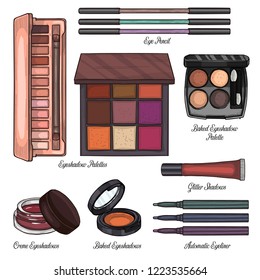 Sketch set of makeup products