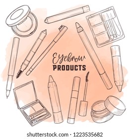 Sketch set of makeup products