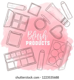Sketch set of makeup products