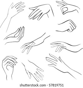 Female Hand Outline High Res Stock Images Shutterstock