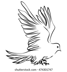 sketch shape Dove Bird Poultry beast icon cartoon design abstract illustration animal