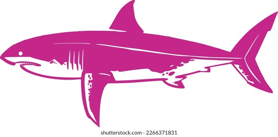 dibujo de la ilustración del vector del tiburón