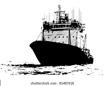 The sketch of a ship