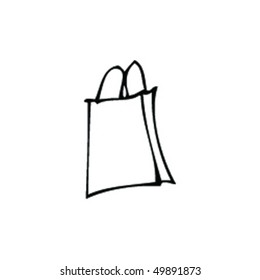 Sketch Of A Shopping Bag