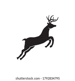 sketch silhouette animal deer jump logo icon