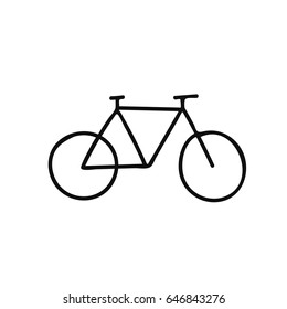 Sketch of a silhouette of a bicycle on a white background.