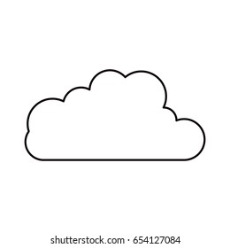 sketch silhouette cloud shape in cumulus icon vector illustration