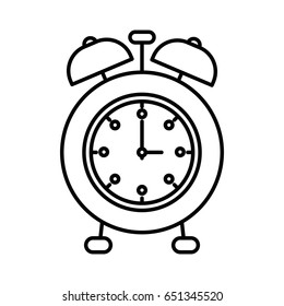 sketch silhouette image alarm clock vector illustration