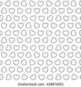 sketch silhouette pattern hearts shape vector illustration