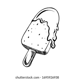 sketch, simple ice cream vector version 5
