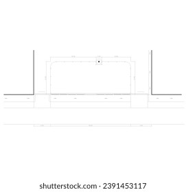 boceto del plano del sitio o del plano del piso de la valla de la casa