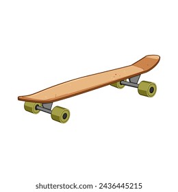 sketch skate board cartoon. side emblem, graphic sport, kid cool sketch skate board sign. isolated symbol vector illustration