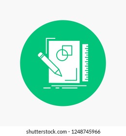 sketch, sketching, design, draw, geometry White Glyph Icon in Circle. Vector Button illustration