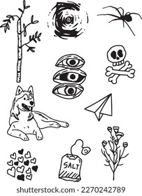 From Sketch to Skin: Original Handmade Tattoo Vector Artwork.Handcrafted Tattoo Vector Graphics
