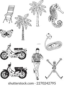 From Sketch to Skin: Original Handmade Tattoo Vector Artwork.Handcrafted Tattoo Vector Graphics
