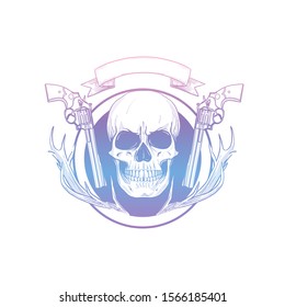 Sketch, skull with hunter hat