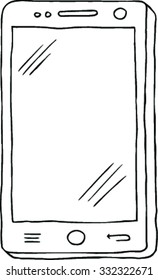 Sketch of Smart Phone sign , vector illustration